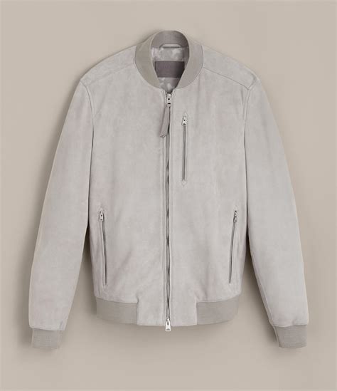 grey suede bomber jacket men's.